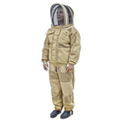 Angled view of Khaki Beekeeping Jacket & Trousers Pants Set 3 Layer Mesh