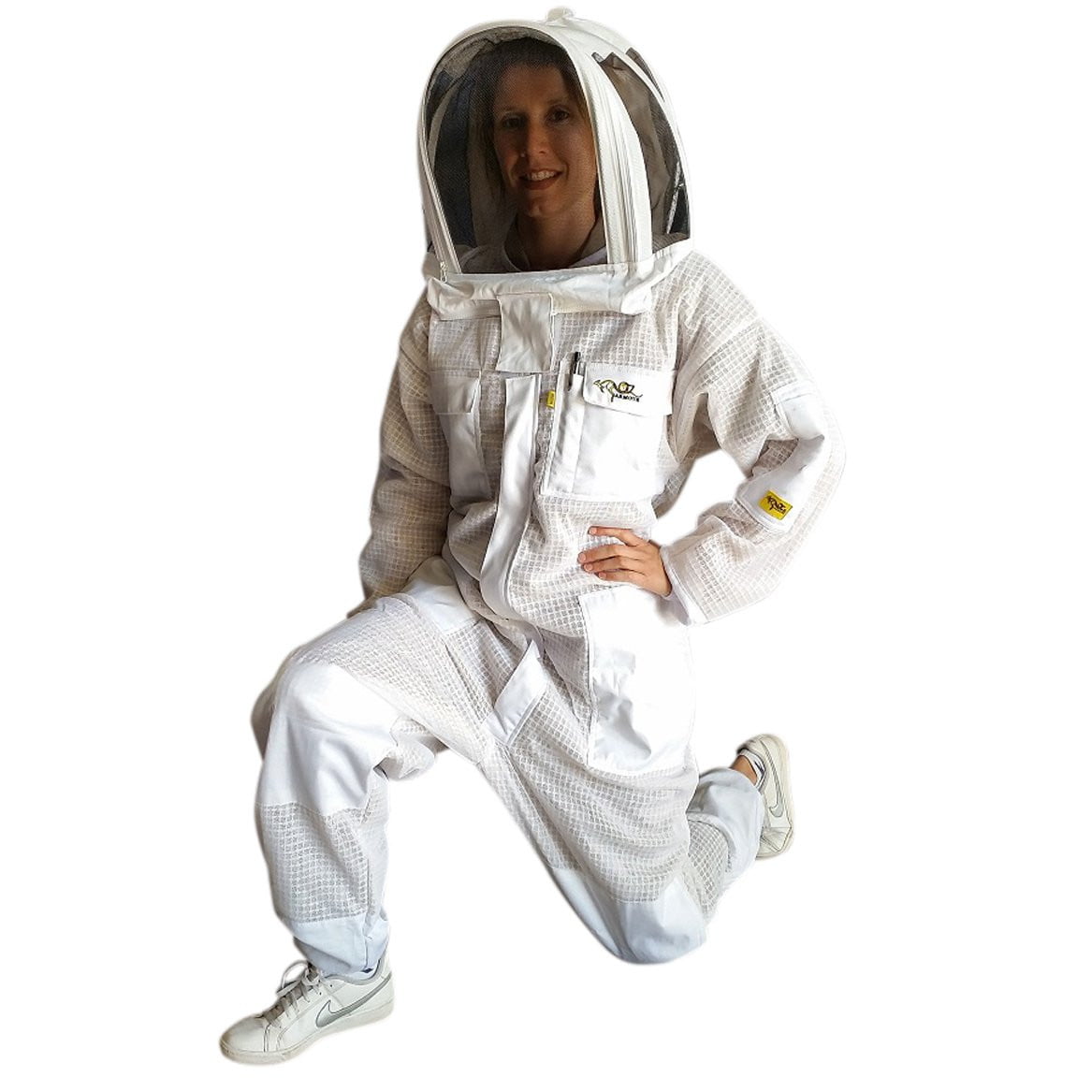 3 Layer Mesh Beekeeping Suit With Fencing Veil 