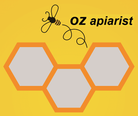 OZ APIARIST beekeeping suit brand logo with honeycomb design