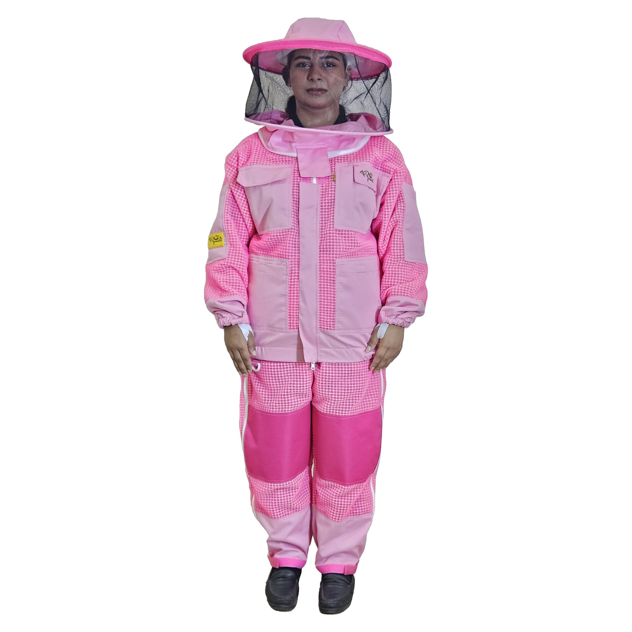 Pink beekeeping suit full view
