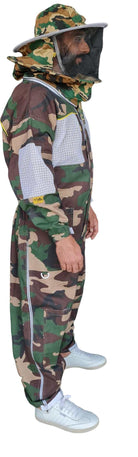 Camouflage OZ ARMOUR ventilated beekeeping suit side view