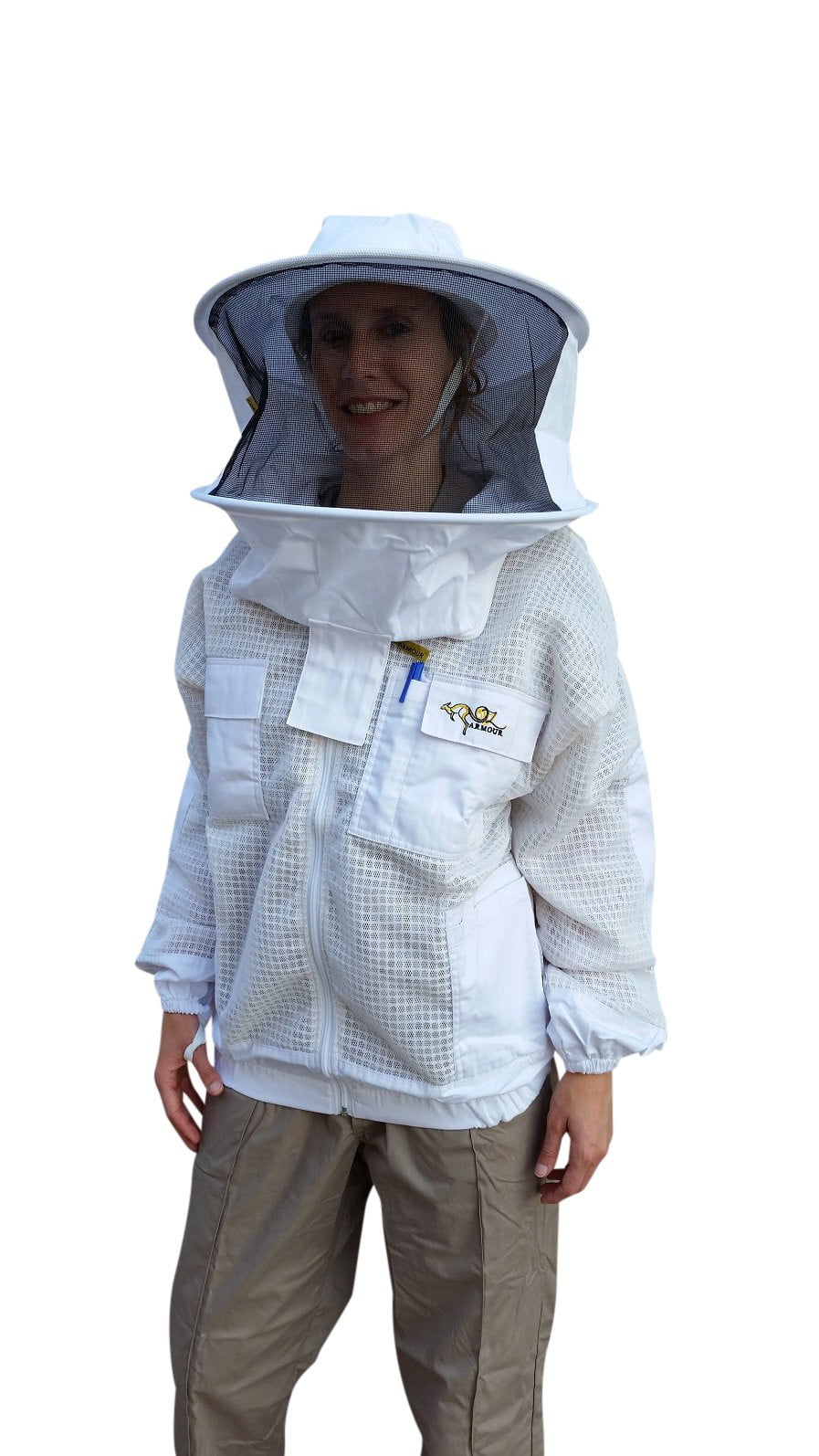 Beekeeping Jacket With Fencing Veil & Round Hat - Front Side 