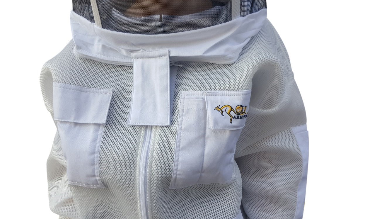 Double Layer Mesh Beekeeping Jacket -Close UP 