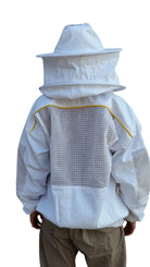 OZ ARMOUR Poly Cotton Semi Ventilated Beekeeping Jacket With Round Hat Veil,Beekeeping,beekeeping gear,oz armour