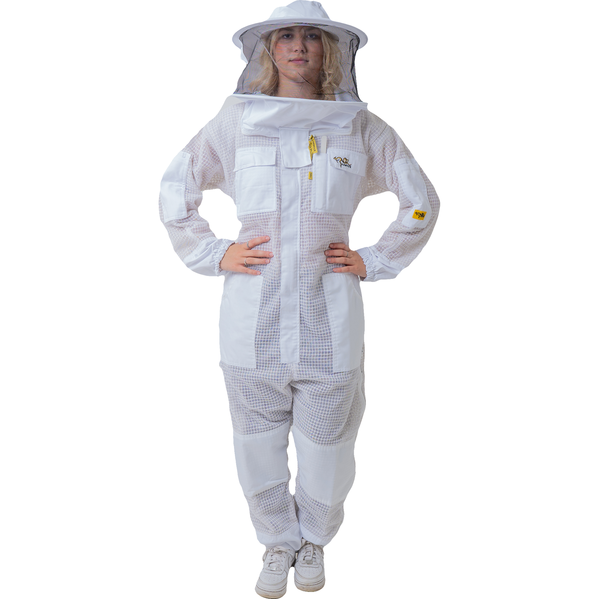 Beekeeping Suit With Fencing Veil - Women Wear Front Side 