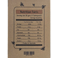 Nutrition facts panel on organic honey packaging