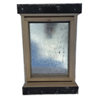 Beehive screened bottom board with galvanized steel insert tray — front view