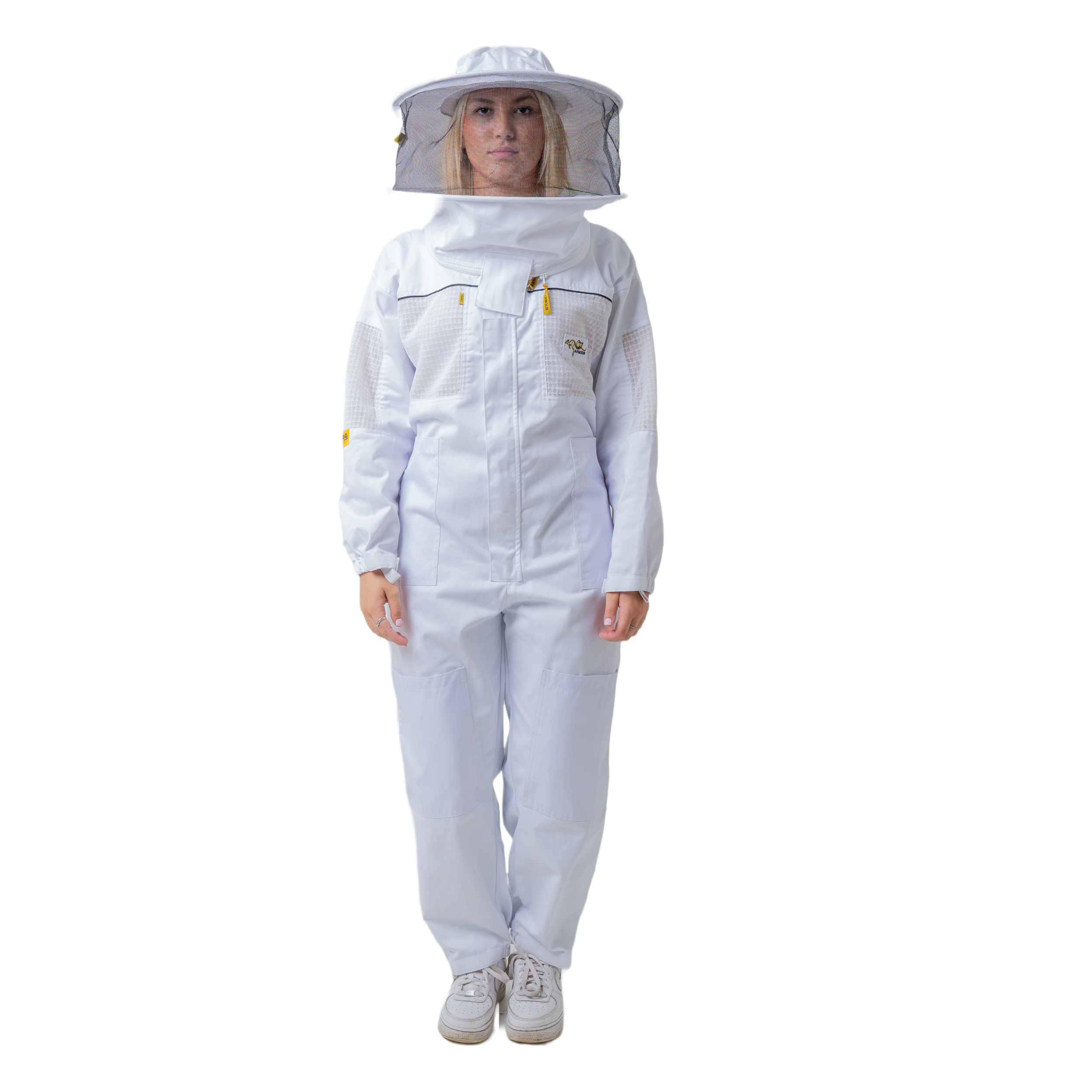  Semi Ventilated Beekeeping Suit With Round Brim Hat - Front View