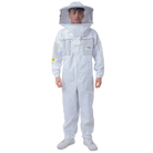 Poly Cotton Semi Ventilated Beekeeping Suit With Round Brim Hat - Front Side