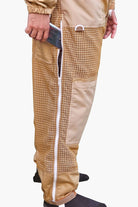 Khaki 3 Layer Super Cool Mesh Beekeeping Suit With Fencing Veil & Round Brim Hat - Premium Adult Suits