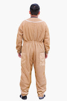Khaki 3 Layer Super Cool Mesh Beekeeping Suit With Fencing Veil & Round Brim Hat - Premium Adult Suits