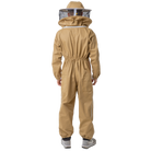 Khaki poly cotton beekeeping suit with round hat