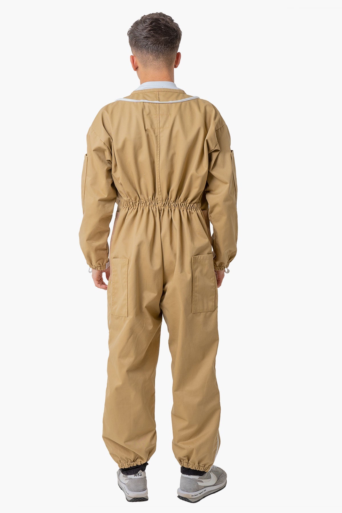 Khaki Poly Cotton Beekeeping Suit With Fencing Veil & Round Brim Hat - Premium Adult Suits
