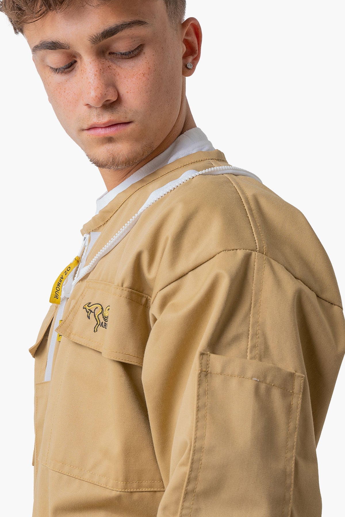 Khaki Poly Cotton Beekeeping Suit With Fencing Veil & Round Brim Hat - Premium Adult Suits