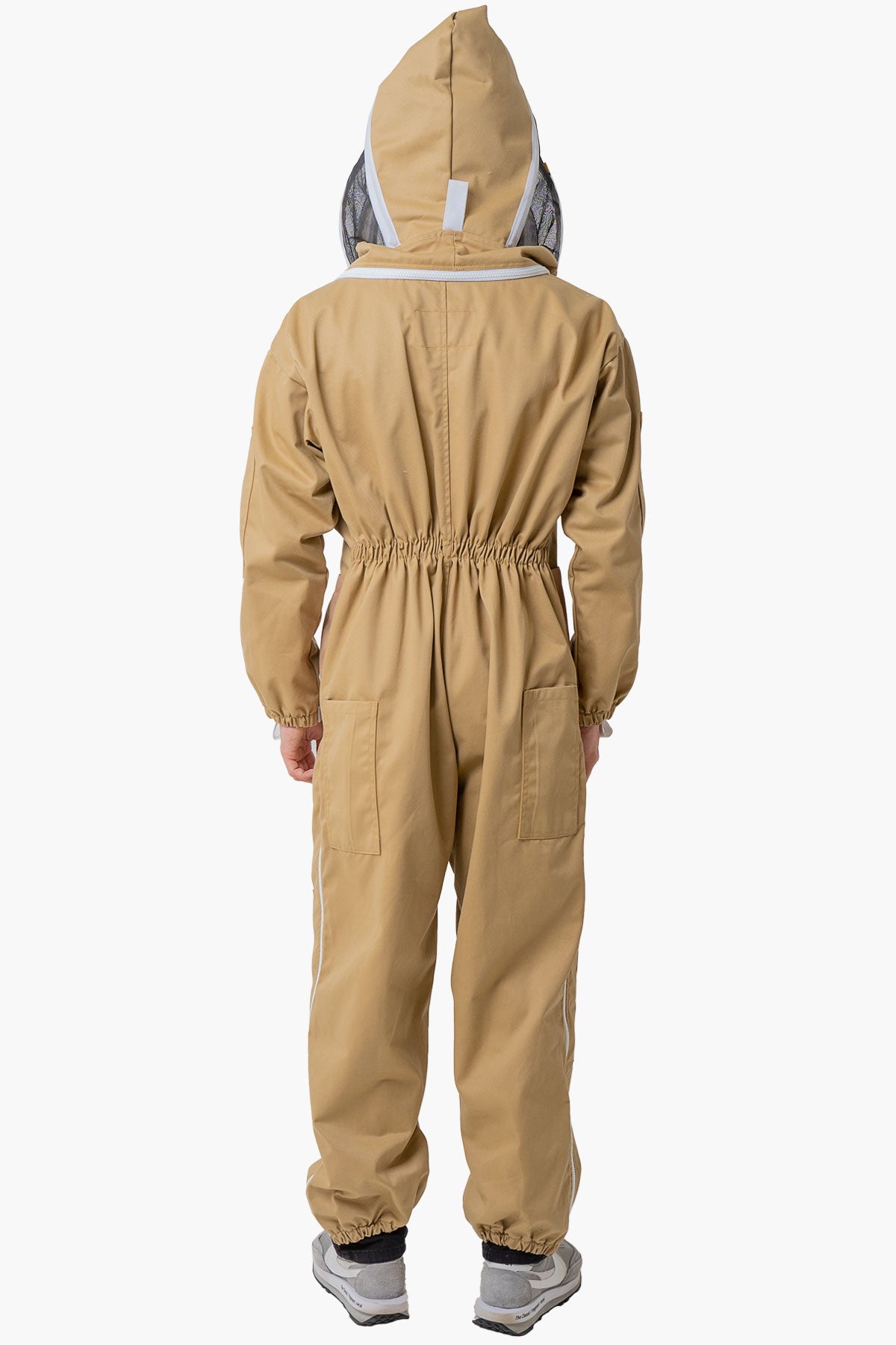 Khaki Poly Cotton Beekeeping Suit With Fencing Veil & Round Brim Hat - Premium Adult Suits