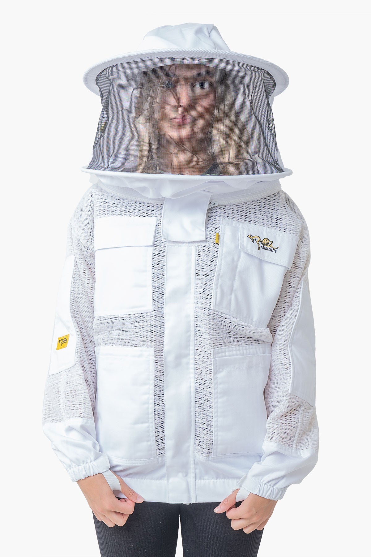 OZ ARMOUR 3 Layer Super Cool Mesh Ventilated Beekeeping Jacket With Round Hat Veil - Premium Adult Suits and Jackets
