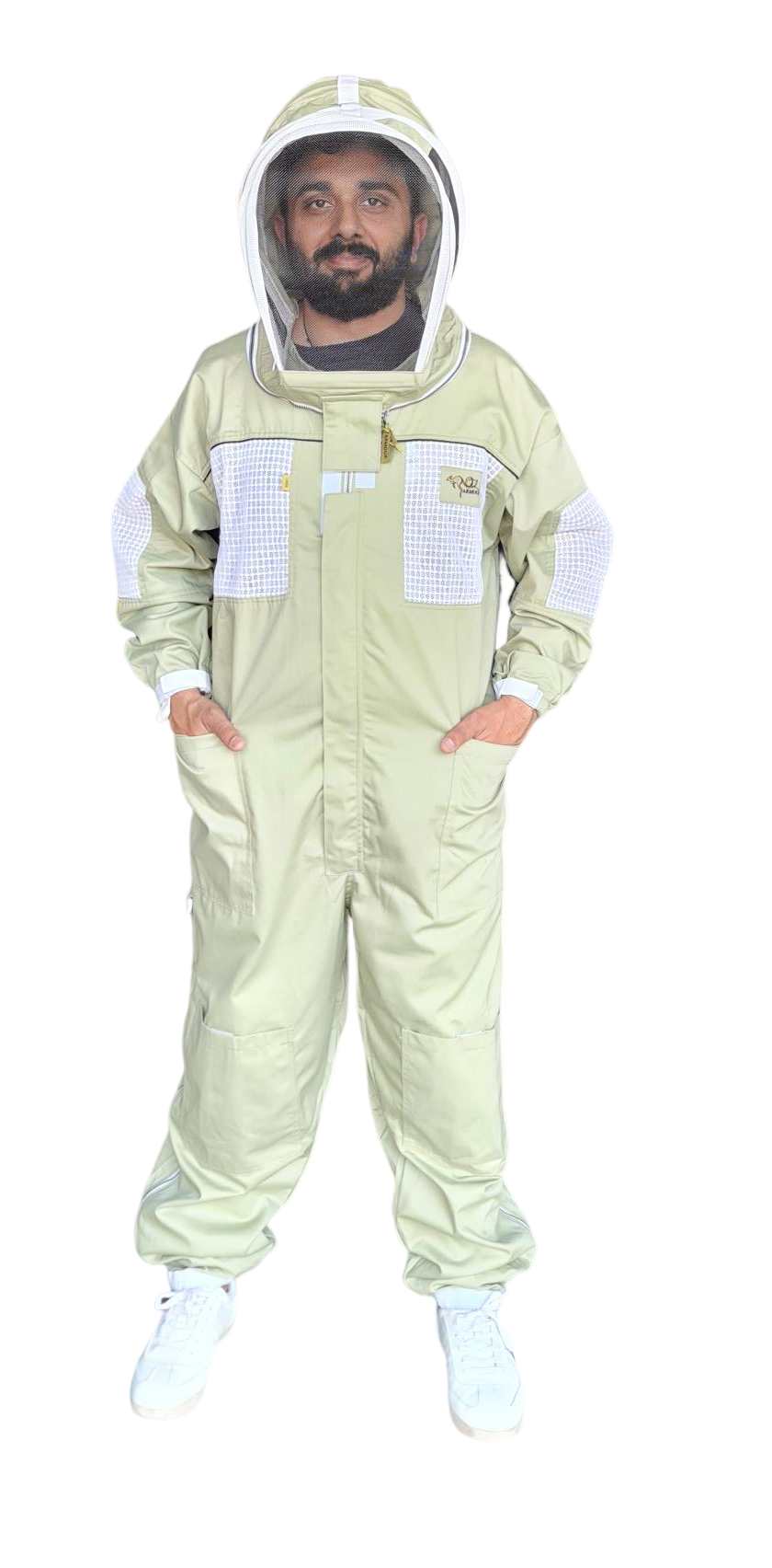 OZ ARMOUR Coloured Ventilated Beekeeping Suit With Two Veils Round Hat & Fencing - Premium Adult Suits and Jackets