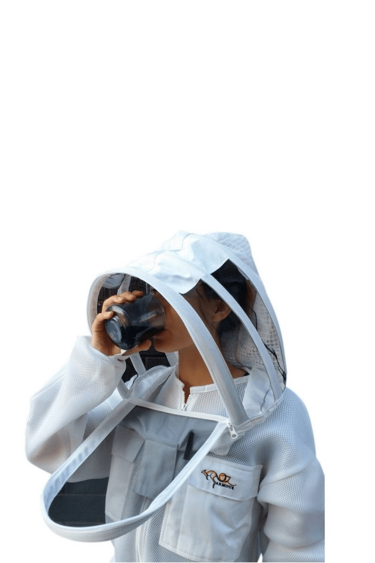 OZ ARMOUR Double Layer Mesh Ventilated Beekeeping Jacket With Fencing Veil - Premium Adult Suits and Jackets