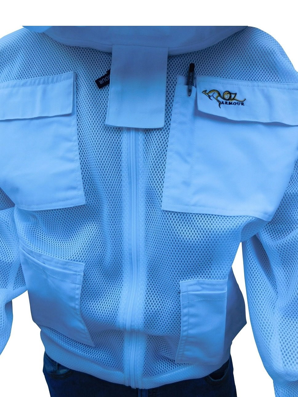 OZ ARMOUR Double Layer Mesh Ventilated Beekeeping Jacket With Fencing Veil - Premium Adult Suits and Jackets