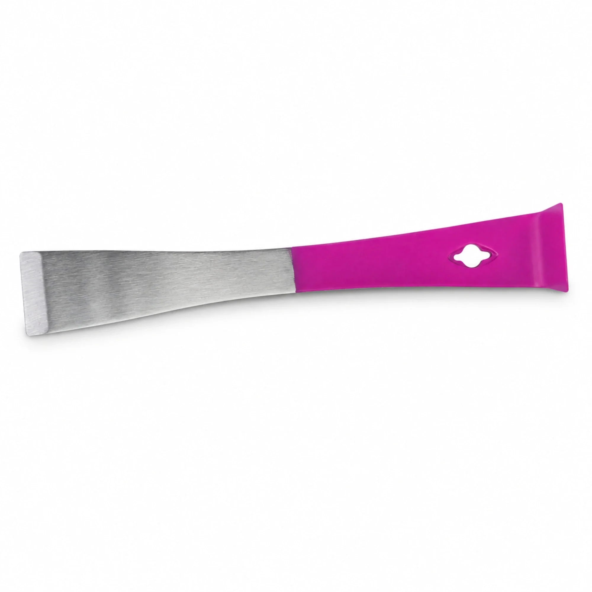 OZ Armour pink stainless steel hive tool with scraper blade and frame-lifting hook