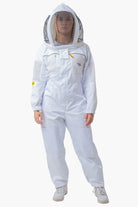 OZ ARMOUR POLY COTTON SEMI VENTILATED BEEKEEPING SUIT WITH FENCING VEIL - Premium Adult Suits and Jackets