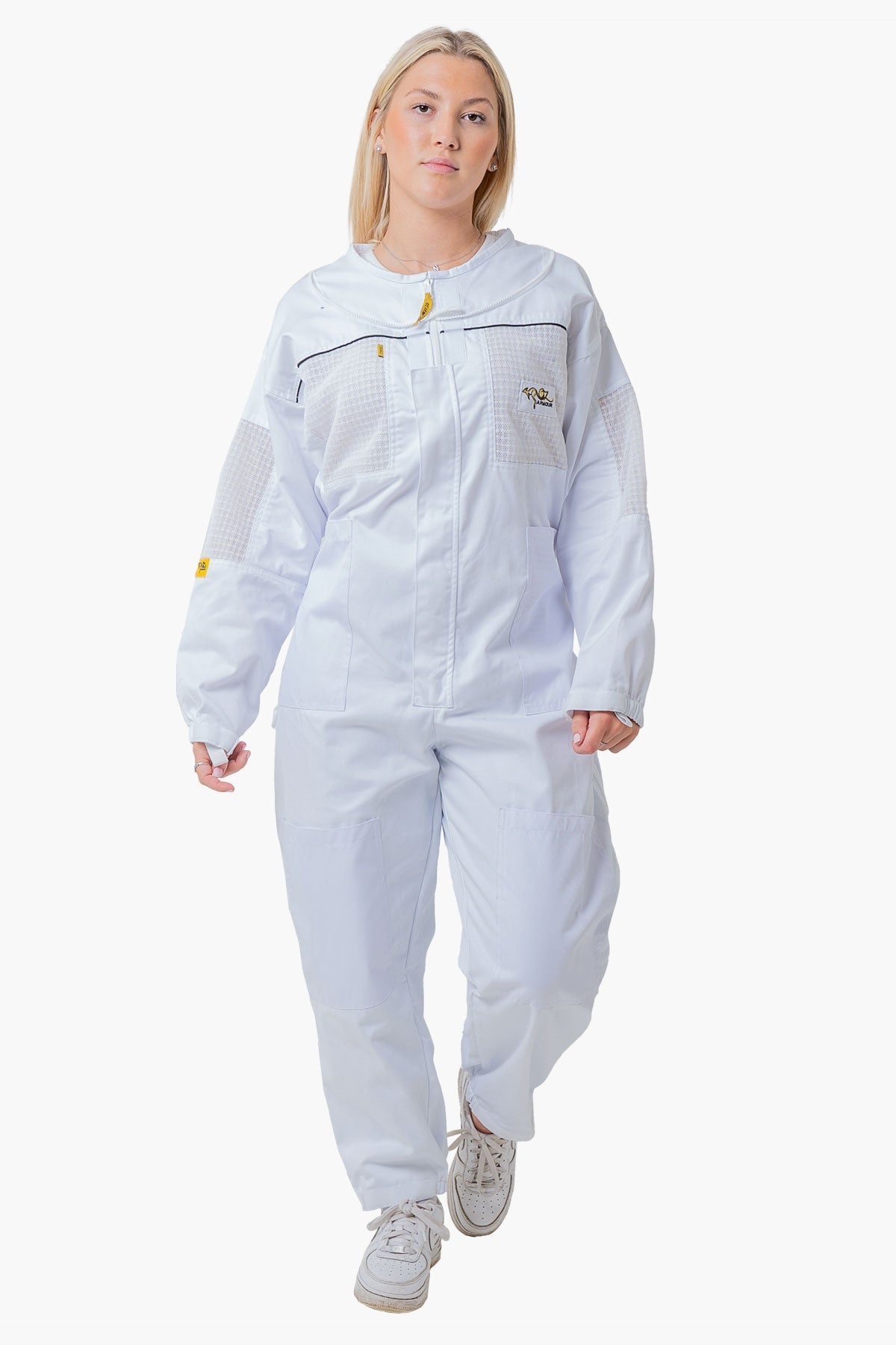 OZ ARMOUR POLY COTTON SEMI VENTILATED BEEKEEPING SUIT WITH FENCING VEIL - Premium Adult Suits and Jackets