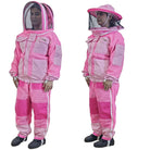 Pink Beekeeping Jacket & Trousers Pants Set 3 Layer Mesh - Premium Jackets