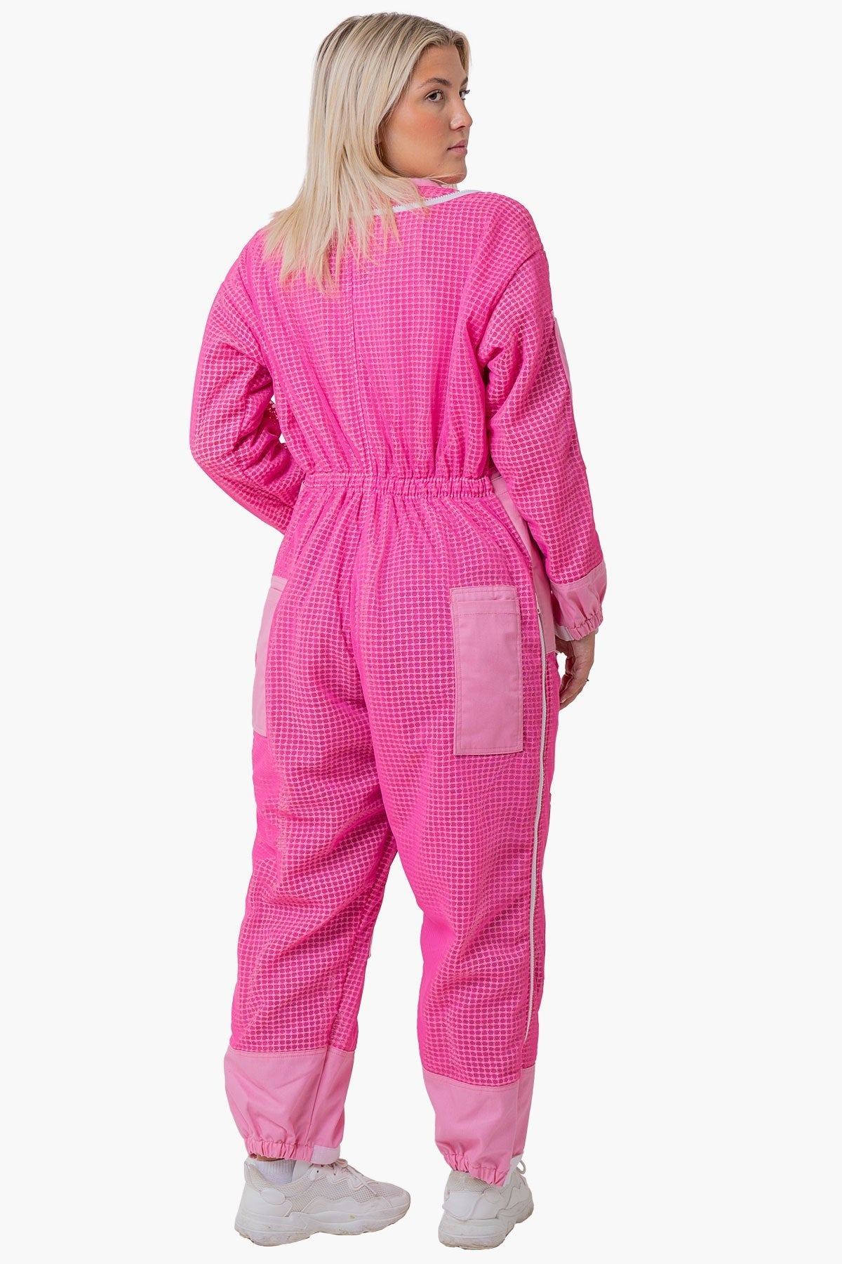 PINK OZ ARMOUR 3 Layer Mesh Ventilated Beekeeping Suit With Round Hat Veil - Premium Adult Suits and Jackets