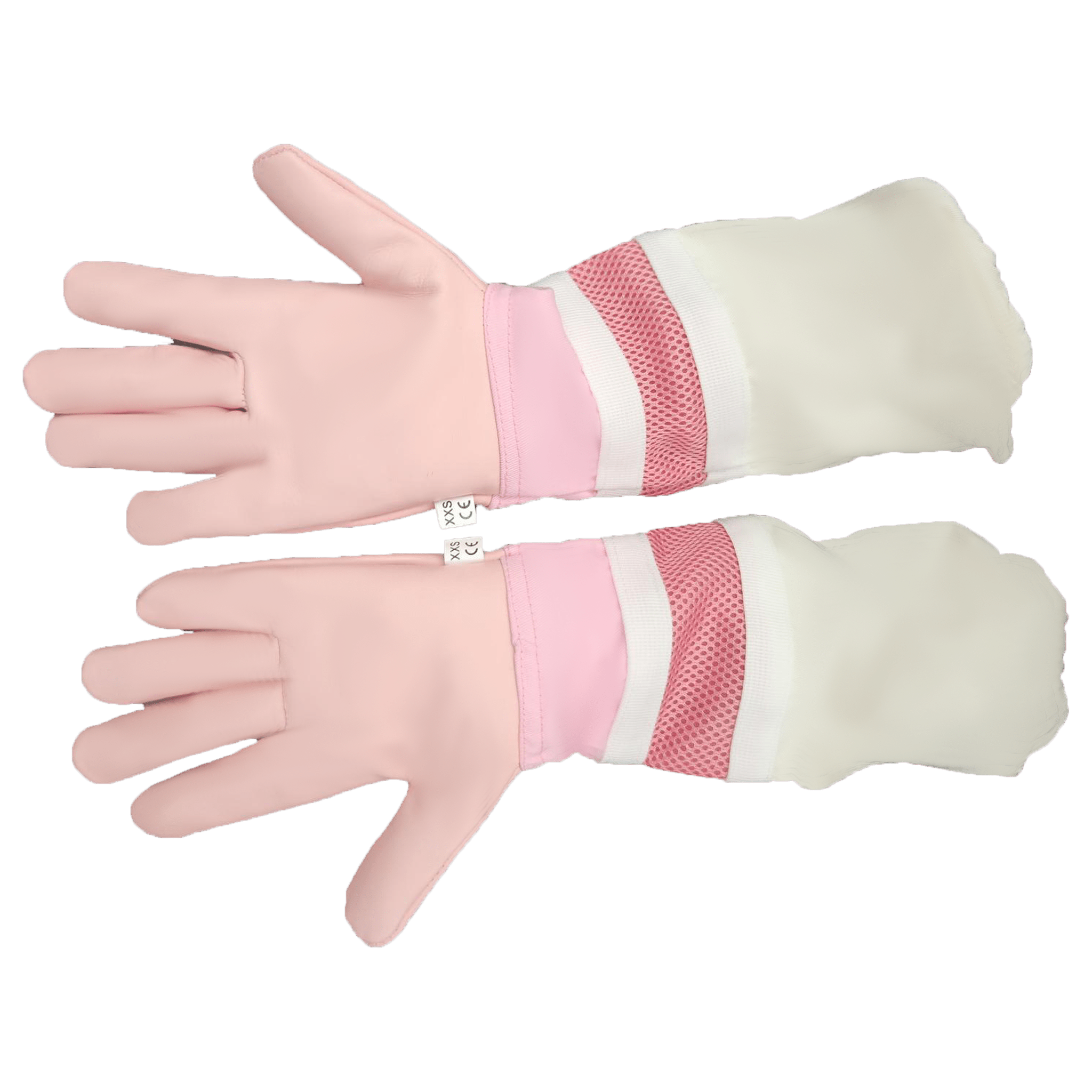 Pink Poly Cotton Semi Ventilated Beekeeping Suit With Fencing Veil & Round Hat Veil - Premium Adult Suits