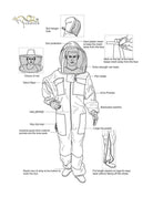 Pink Poly Cotton Semi Ventilated Beekeeping Suit With Fencing Veil & Round Hat Veil - Premium Adult Suits