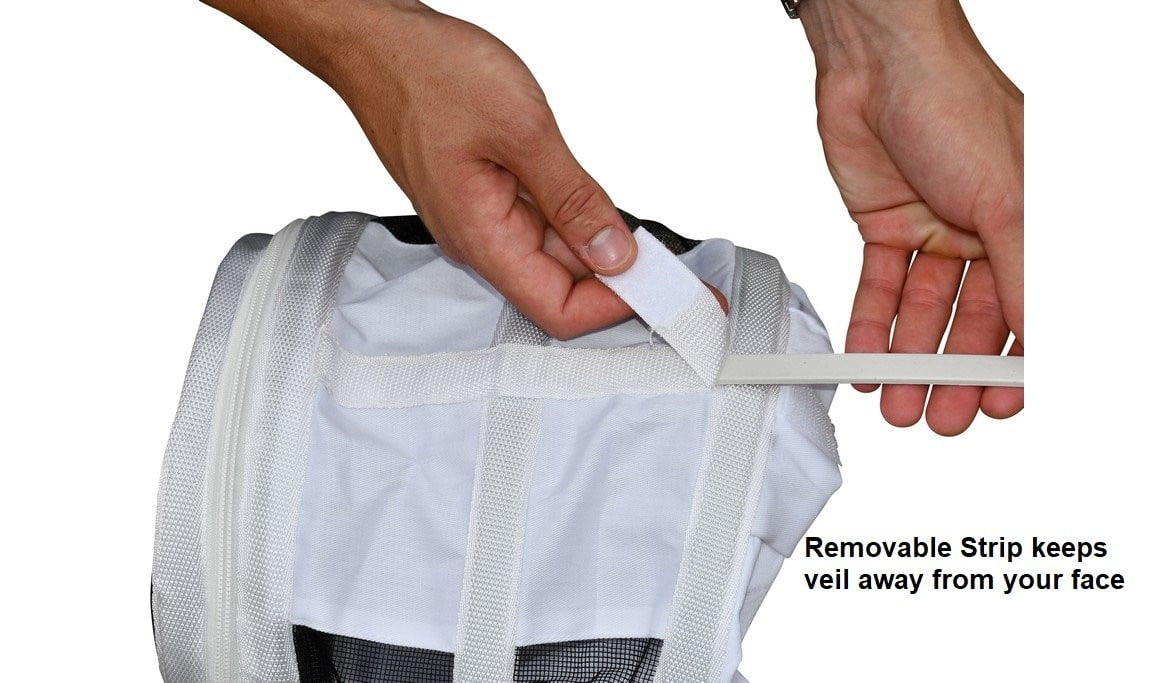 Pink Poly Cotton Semi Ventilated Beekeeping Suit With Fencing Veil & Round Hat Veil - Premium Adult Suits