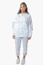 Poly Cotton Semi Ventilated Beekeeping Jacket With Fencing Veil & Round Hat Veil - Premium Jackets