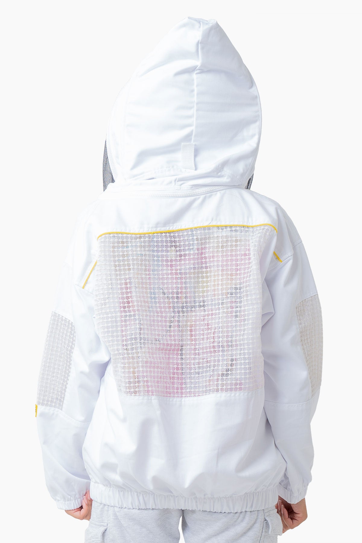 Poly Cotton Semi Ventilated Beekeeping Jacket With Fencing Veil & Round Hat Veil - Premium Jackets