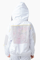 Poly Cotton Semi Ventilated Beekeeping Jacket With Fencing Veil & Round Hat Veil - Premium Jackets