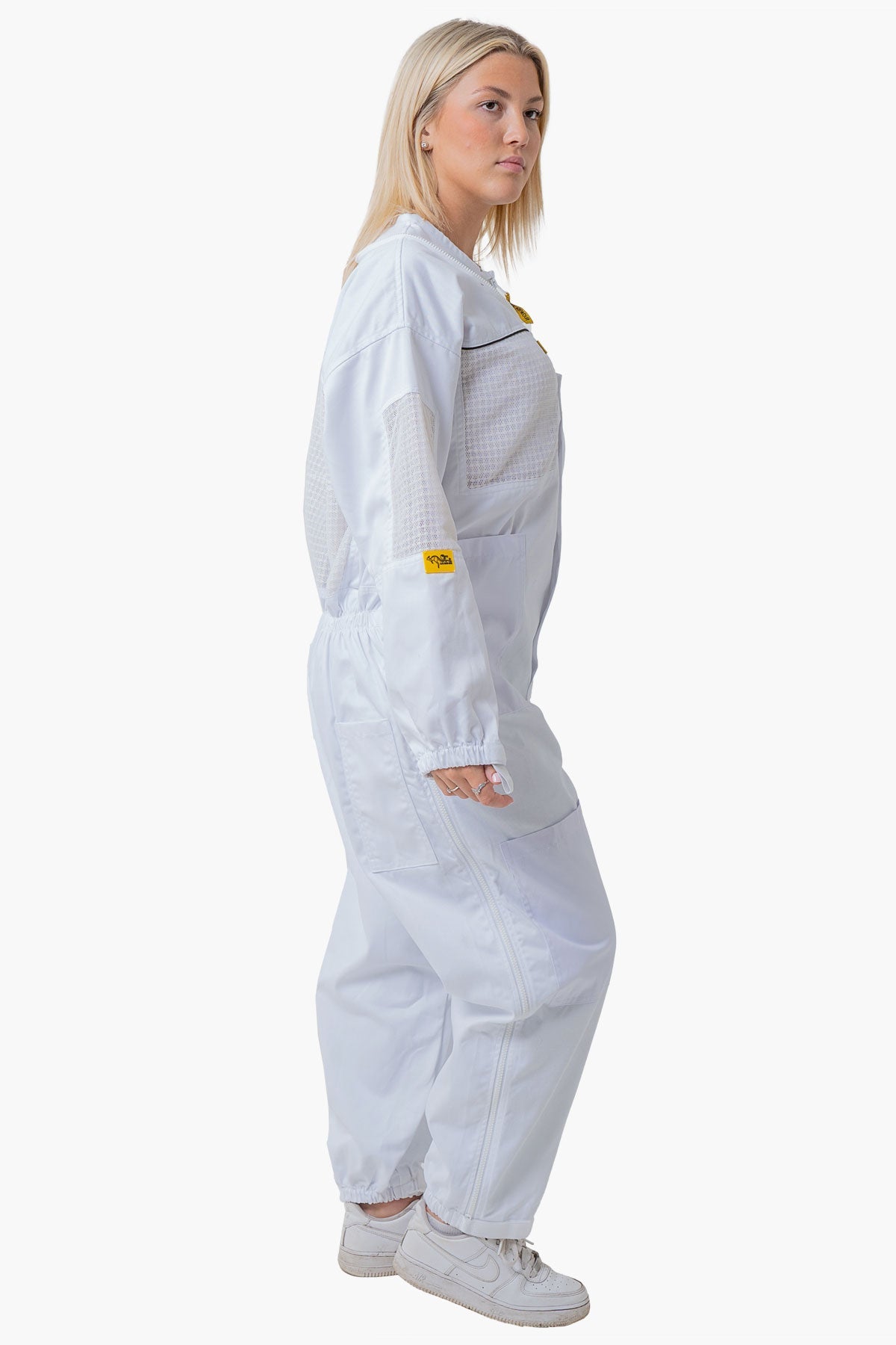 Poly Cotton Semi Ventilated Beekeeping Suit With Fencing Viel & Round Brim Hat - Premium Adult Suits