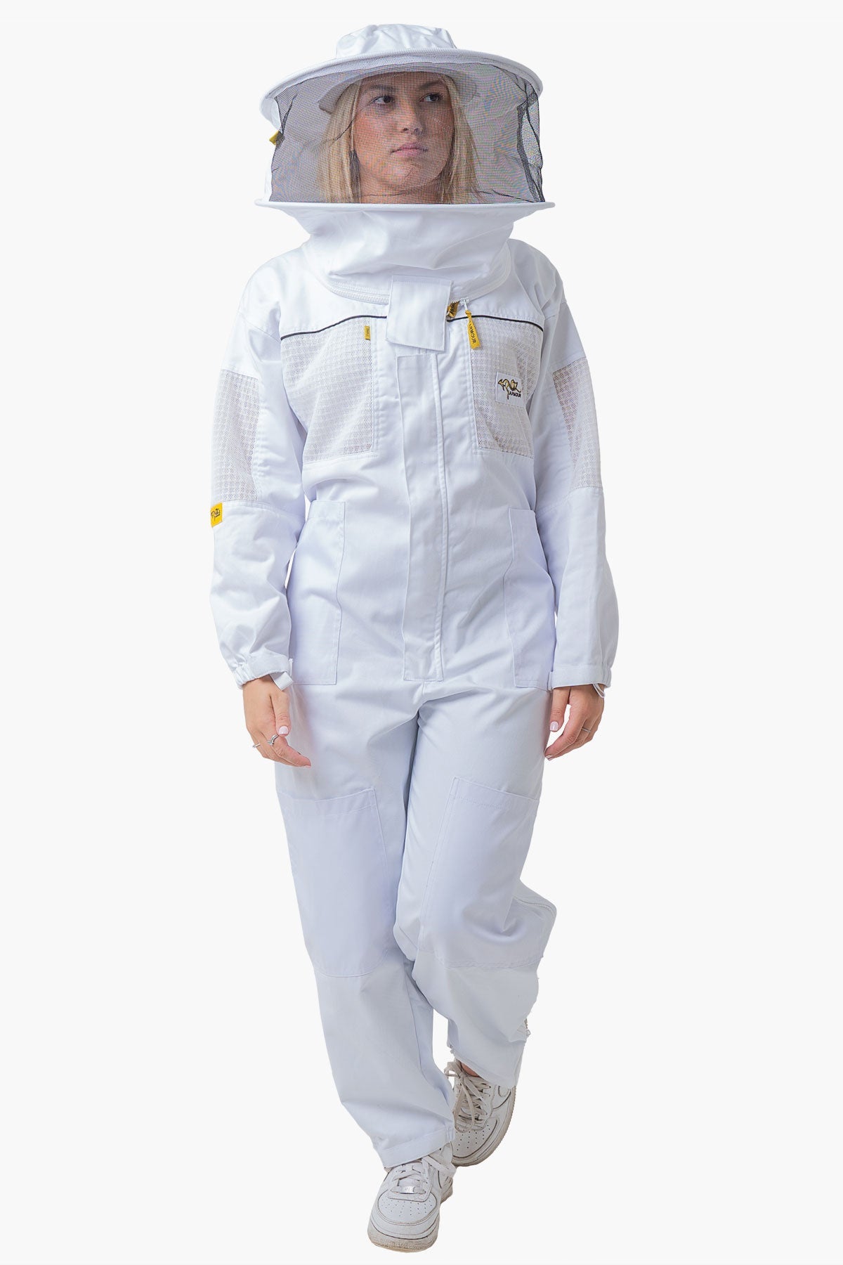 Poly Cotton Semi Ventilated Beekeeping Suit With Fencing Viel & Round Brim Hat - Premium Adult Suits