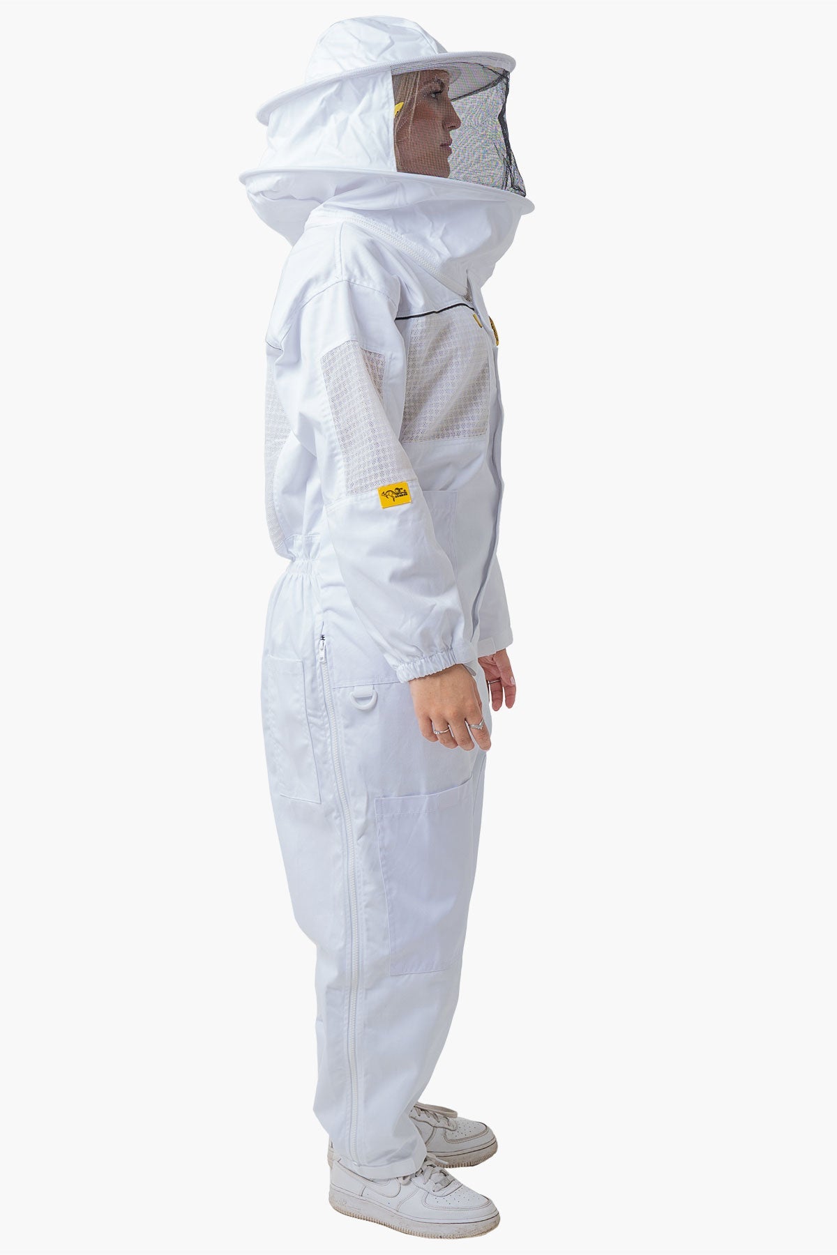 Poly Cotton Semi Ventilated Beekeeping Suit With Fencing Viel & Round Brim Hat - Premium Adult Suits