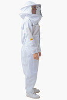 Poly Cotton Semi Ventilated Beekeeping Suit With Fencing Viel & Round Brim Hat - Premium Adult Suits