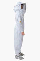 Pre Shrunk Poly Cotton Beekeeping Suit With Fencing Veil & Round Hat Veil - Premium Adult Suits