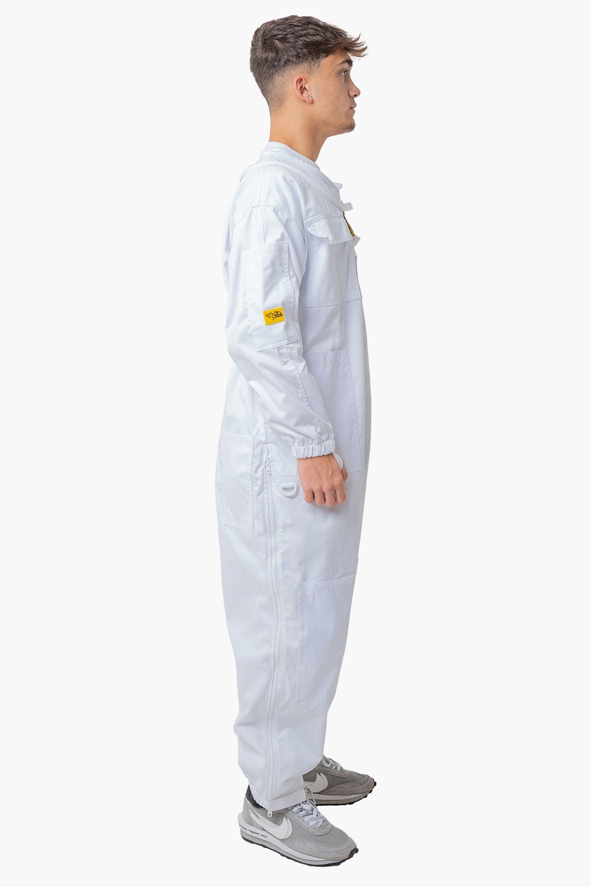 Pre Shrunk Poly Cotton Beekeeping Suit With Fencing Veil & Round Hat Veil - Premium Adult Suits