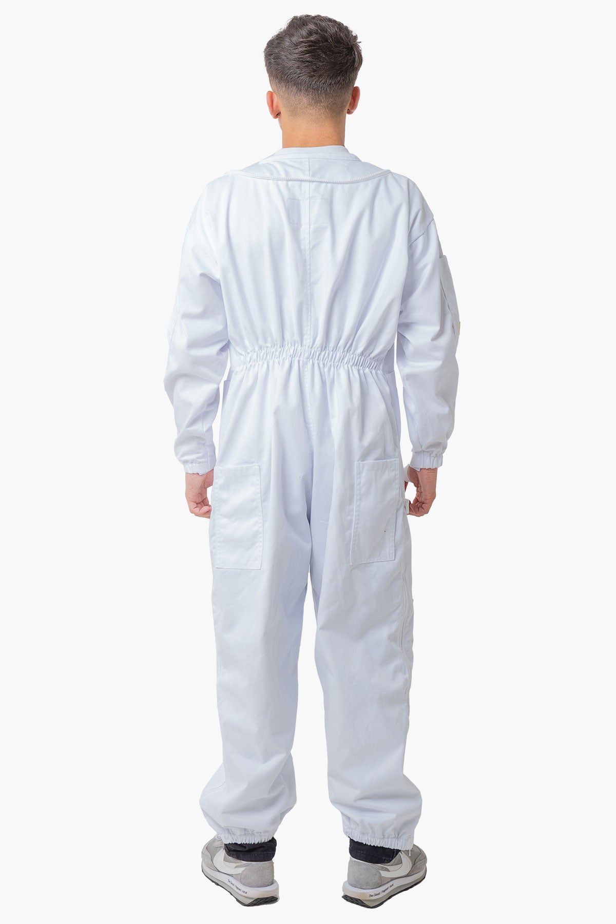 Pre Shrunk Poly Cotton Beekeeping Suit With Fencing Veil & Round Hat Veil - Premium Adult Suits