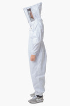 Pre Shrunk Poly Cotton Beekeeping Suit With Fencing Veil & Round Hat Veil - Premium Adult Suits