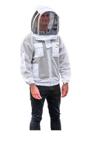 SALE OZ ARMOUR 3 Layer Mesh Ventilated Beekeeping Jacket With Fencing Veil or Round Hat - Premium Adult Suits and Jackets