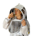 SALE OZ ARMOUR 3 Layer Mesh Ventilated Beekeeping Jacket With Fencing Veil or Round Hat - Premium Adult Suits and Jackets