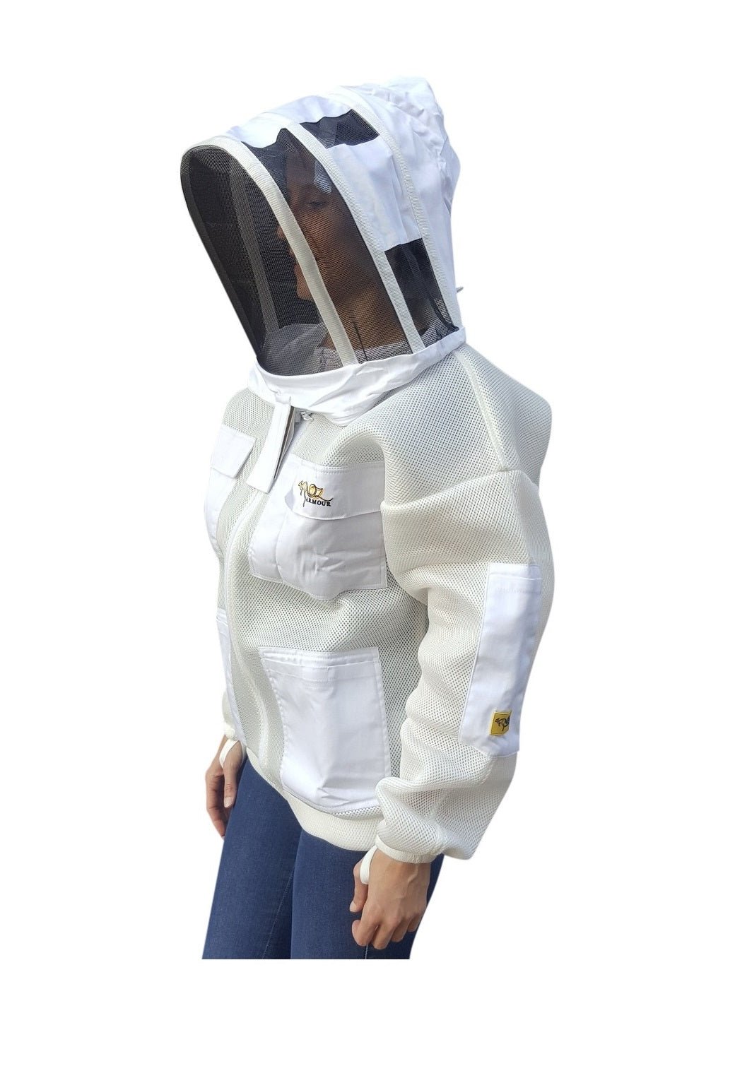 SALE OZ ARMOUR Double Layer Mesh Ventilated Beekeeping Jacket With Round Hat Veil - Premium Adult Suits and Jackets