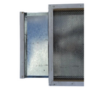 Screened bottom board with galvanized varroa mite monitoring tray partially pulled out