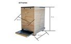 Oz ARMOUR Beehive 20/16 Frames With Mesh Bottom Board Beetle Trap with Unassembled Frames - Beekeeping Gear
