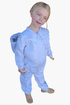 White Poly Cotton Children's Beekeeping Suits With Fencing Veil - Suits