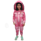 3 Layer Children's pink Beekeeping suit With Fencing Veil - Front View