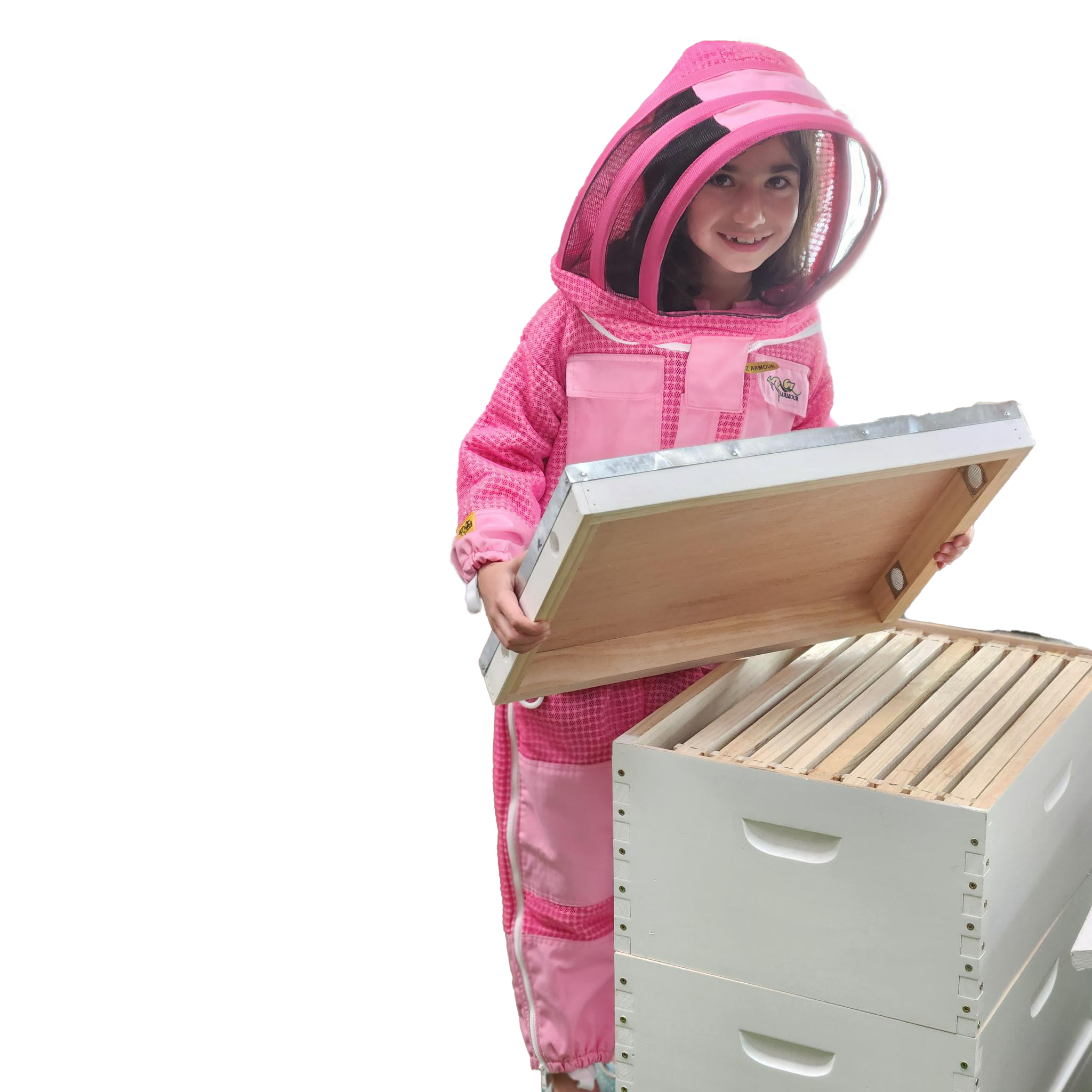  Children's pink Beekeeping suit With Fencing Veil